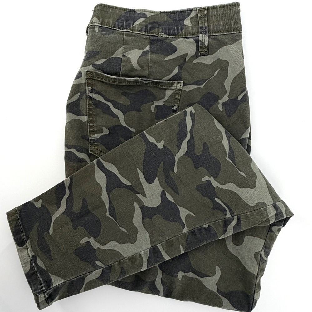 Torrid Camo Pants Women 18 Green Skinny High Rise Stretch Utility Very Good Con